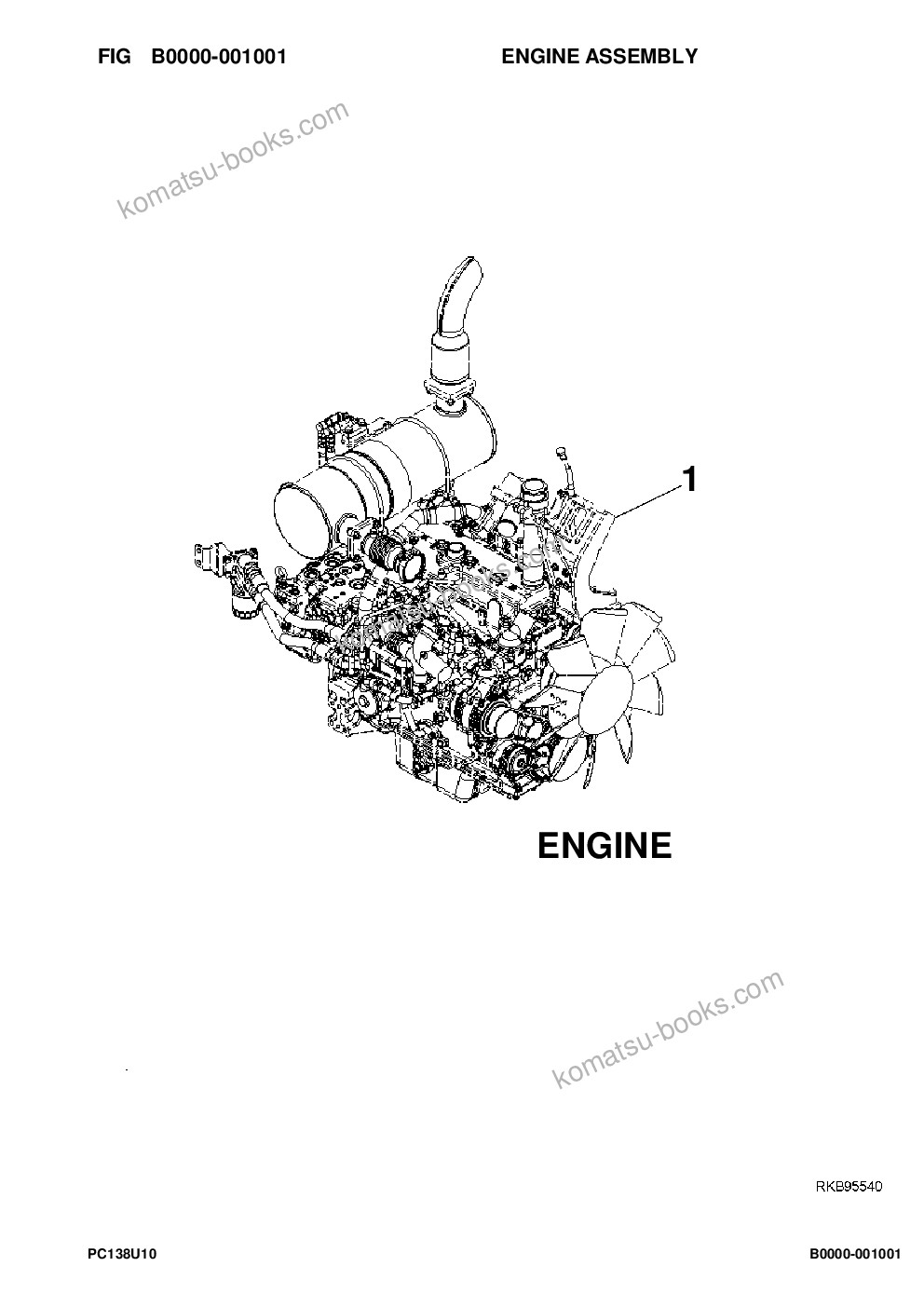 Komatsu pc138us-10 s/n f40003 and up Parts catalog cover Page 3