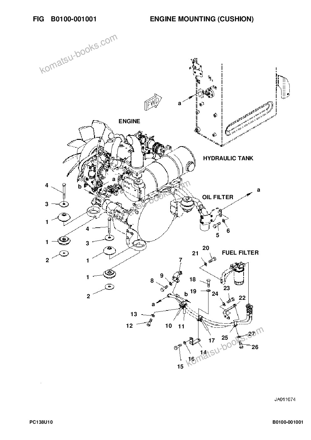 Komatsu pc138us-10 s/n f40003 and up Parts catalog cover Page 5