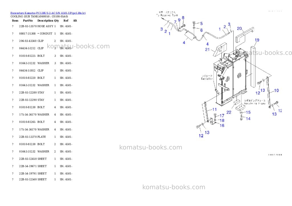 Komatsu pc138us-2-ac s/n 4501-up Parts catalog cover Page 9