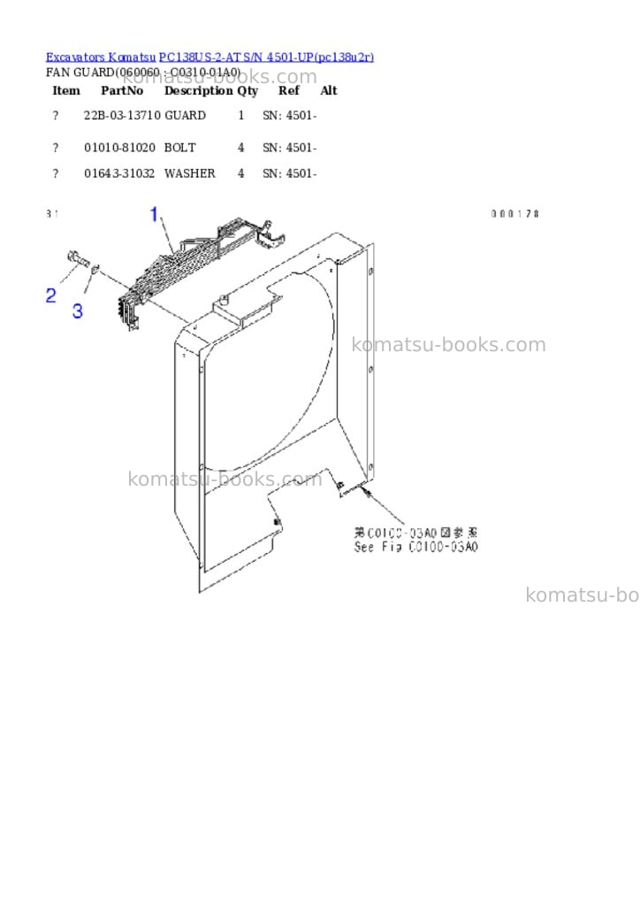 Komatsu pc138us-2-at s/n 4501-up Parts catalog cover Page 10 Komatsu pc138us-2-at s/n 4501-up Parts catalog cover Page 10