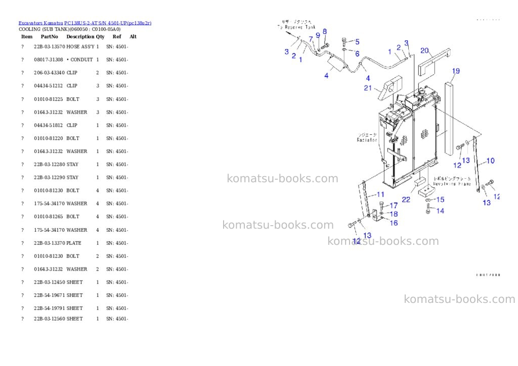 Komatsu pc138us-2-at s/n 4501-up Parts catalog cover Page 9 Komatsu pc138us-2-at s/n 4501-up Parts catalog cover Page 9