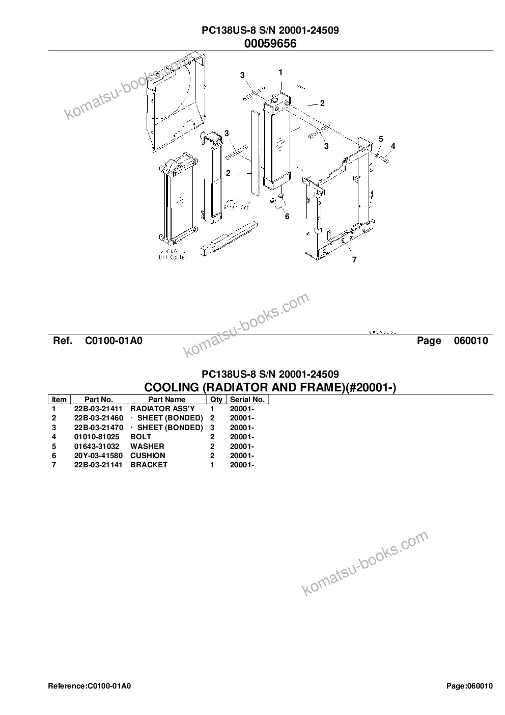 Komatsu pc138us-8 s/n 20001-24509 for eu Parts catalog cover Page 10