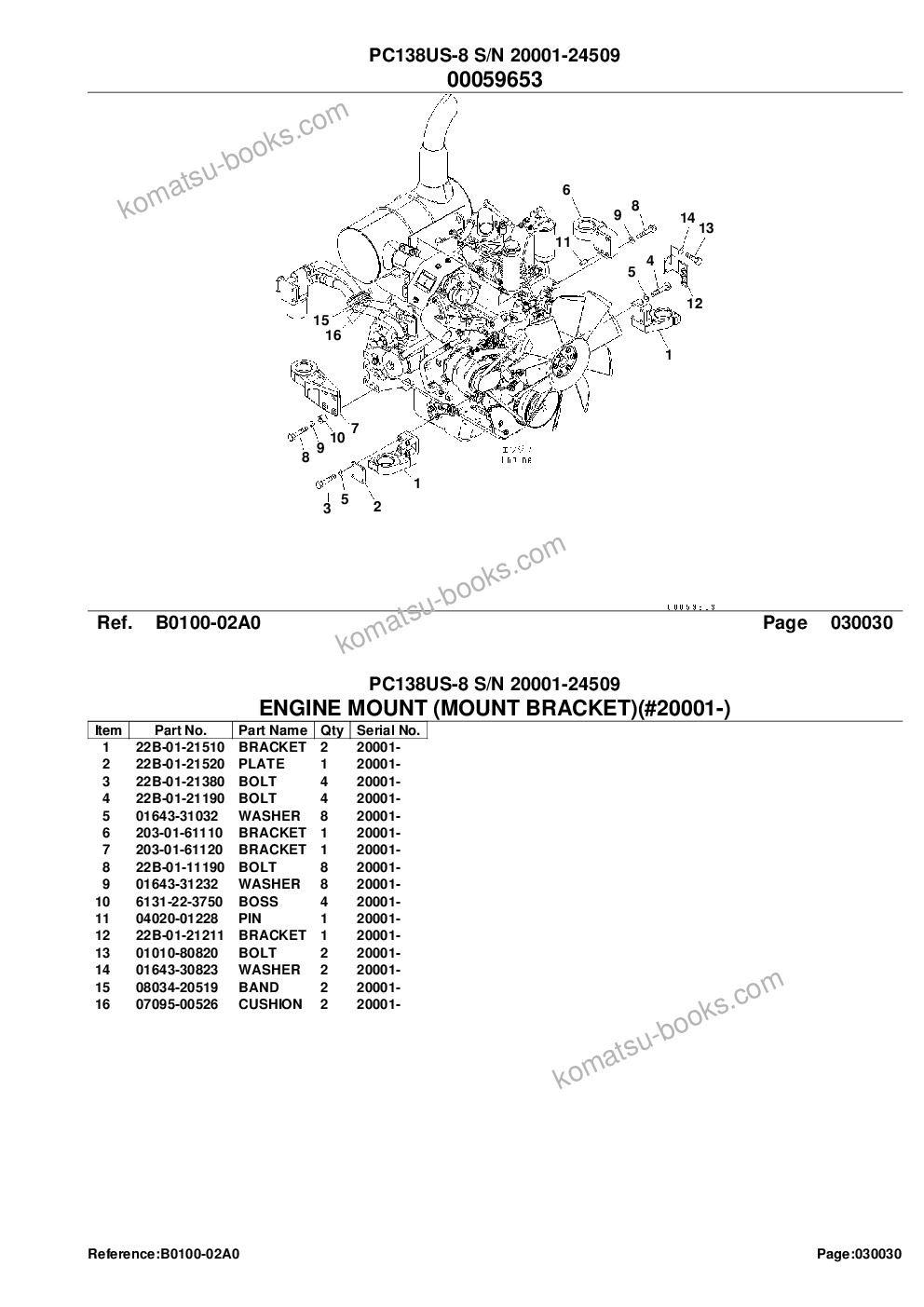Komatsu pc138us-8 s/n 20001-24509 for eu Parts catalog cover Page 5