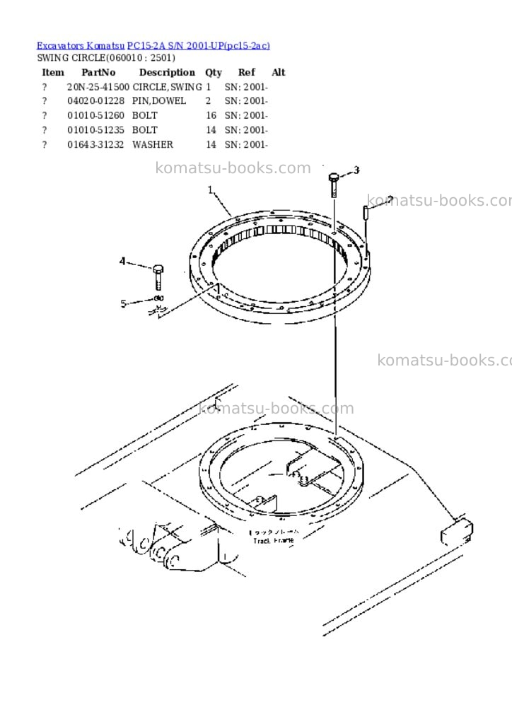 Komatsu pc15-2a s/n 2001-up Parts catalog cover Page 8 Komatsu pc15-2a s/n 2001-up Parts catalog cover Page 8