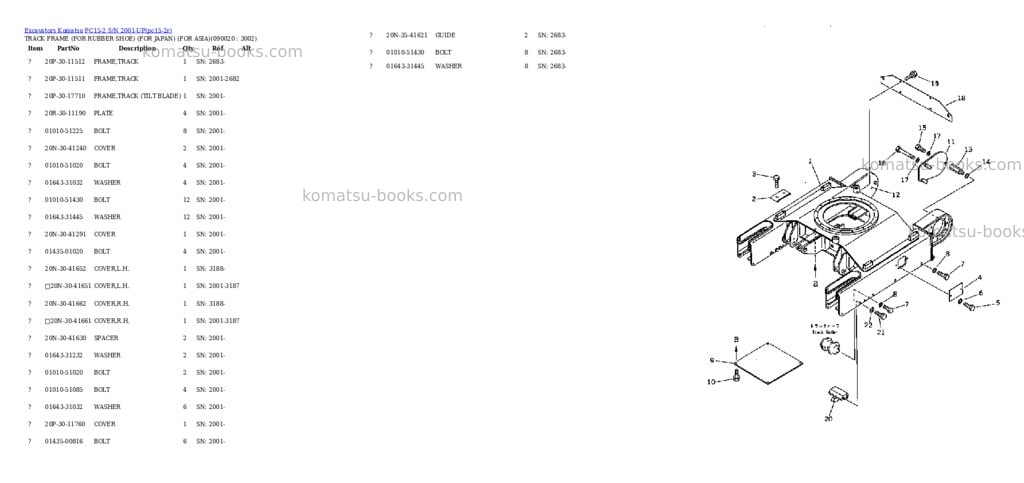Komatsu pc15-2 s/n 2001-up 6-way control Parts catalog cover Page 10