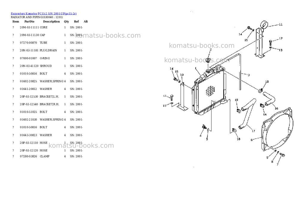 Komatsu pc15-2 s/n 2001-up 6-way control Parts catalog cover Page 3