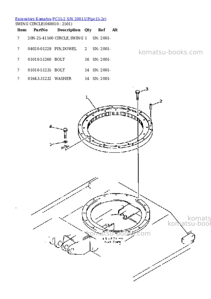 Komatsu pc15-2 s/n 2001-up 6-way control Parts catalog cover Page 8