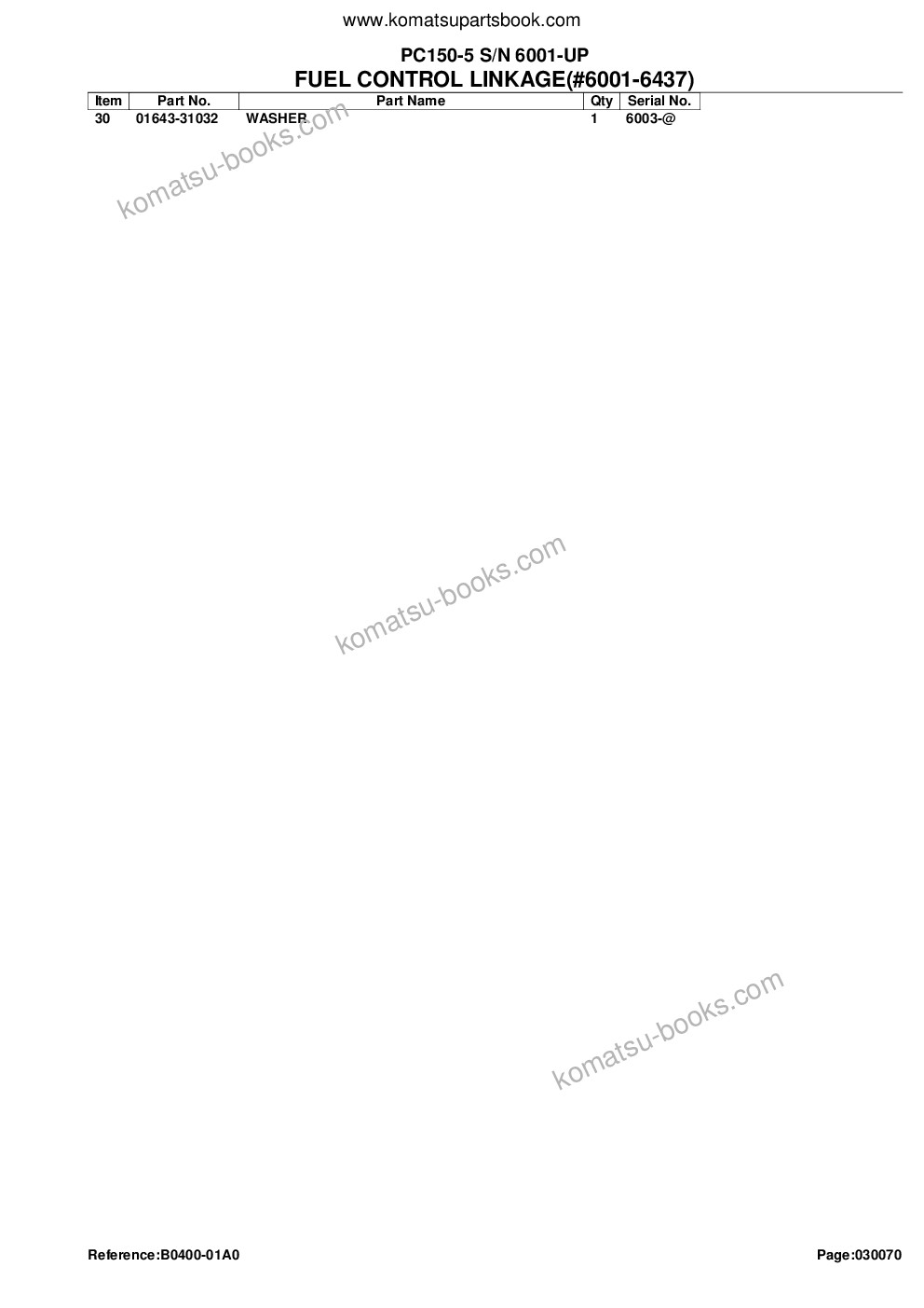 Komatsu pc150-5 s/n 6001-up Parts catalog cover Page 10 Komatsu pc150-5 s/n 6001-up Parts catalog cover Page 10