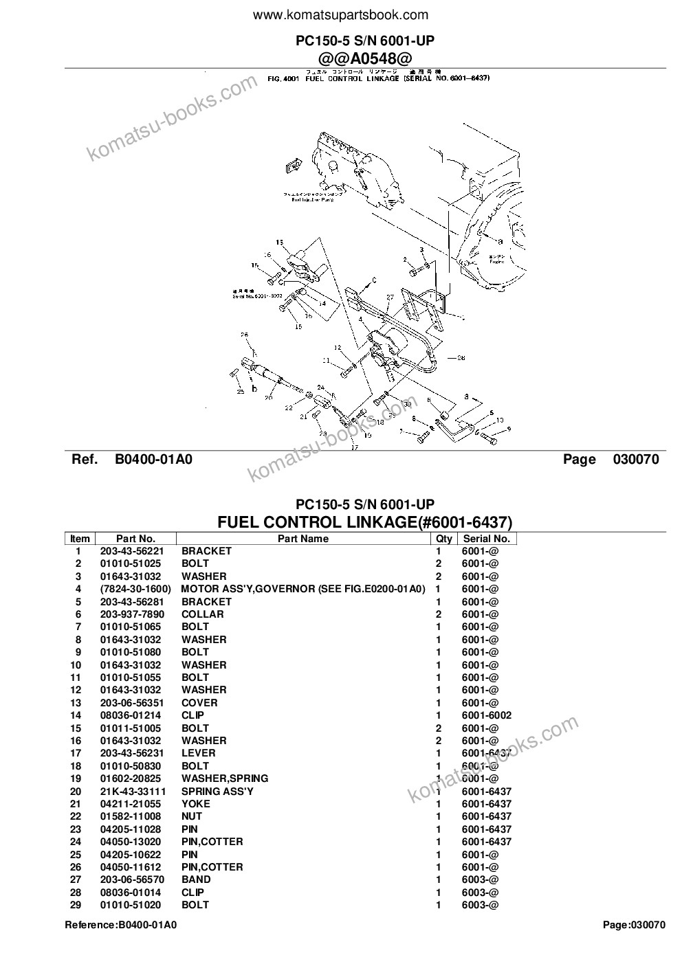Komatsu pc150-5 s/n 6001-up Parts catalog cover Page 9 Komatsu pc150-5 s/n 6001-up Parts catalog cover Page 9