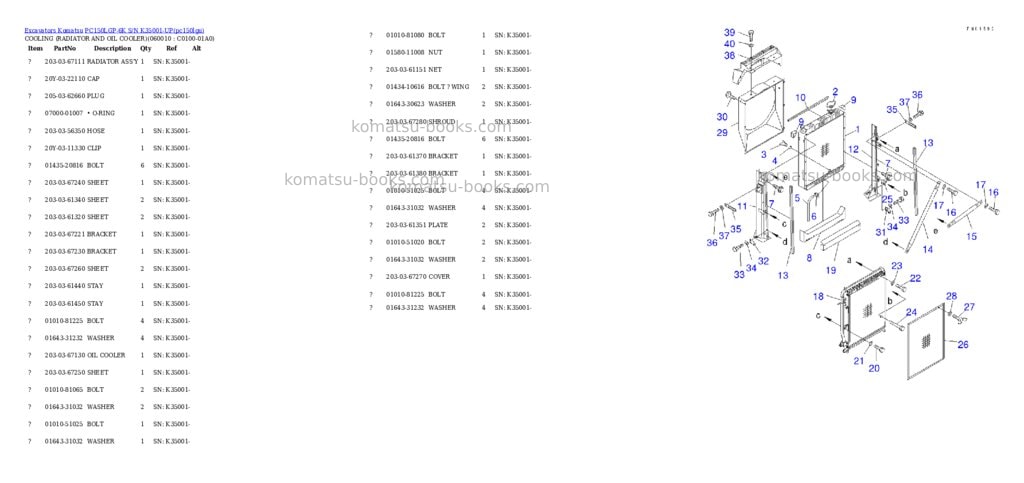 Komatsu pc150lgp-6k s/n k35001-up Parts catalog cover Page 4 Komatsu pc150lgp-6k s/n k35001-up Parts catalog cover Page 4