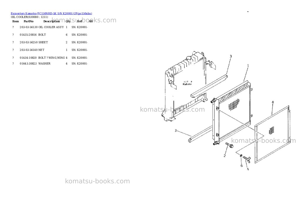 Komatsu pc150nhd-5k s/n k20001-up Parts catalog cover Page 7 Komatsu pc150nhd-5k s/n k20001-up Parts catalog cover Page 7