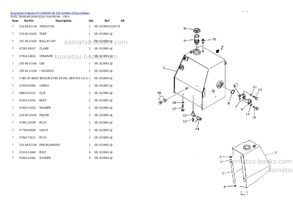 Komatsu pc150nhd-5k s/n k20001-up Parts catalog cover Page 9 Komatsu pc150nhd-5k s/n k20001-up Parts catalog cover Page 9