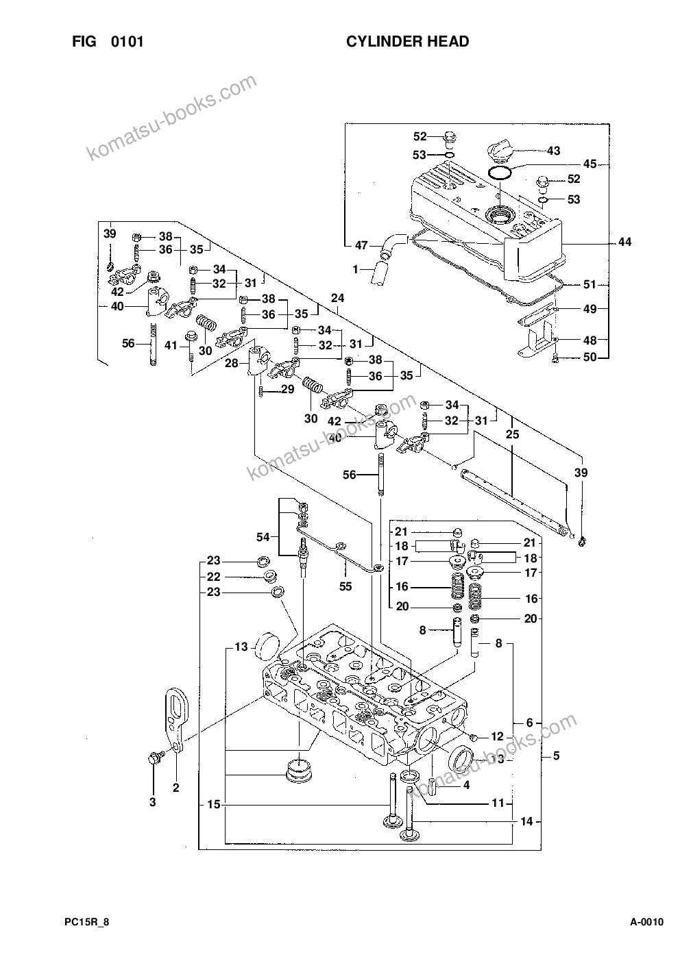 Komatsu pc15r-8 s/n f20001-up Parts catalog cover Page 4 Komatsu pc15r-8 s/n f20001-up Parts catalog cover Page 4