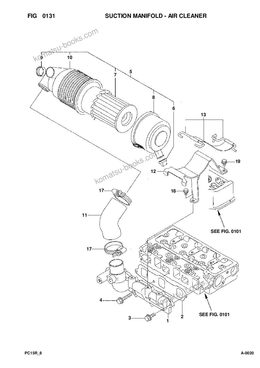 Komatsu pc15r-8 s/n f20001-up Parts catalog cover Page 6 Komatsu pc15r-8 s/n f20001-up Parts catalog cover Page 6