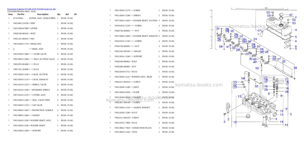 Komatsu pc15r-8 s/n f22426-up Parts catalog cover