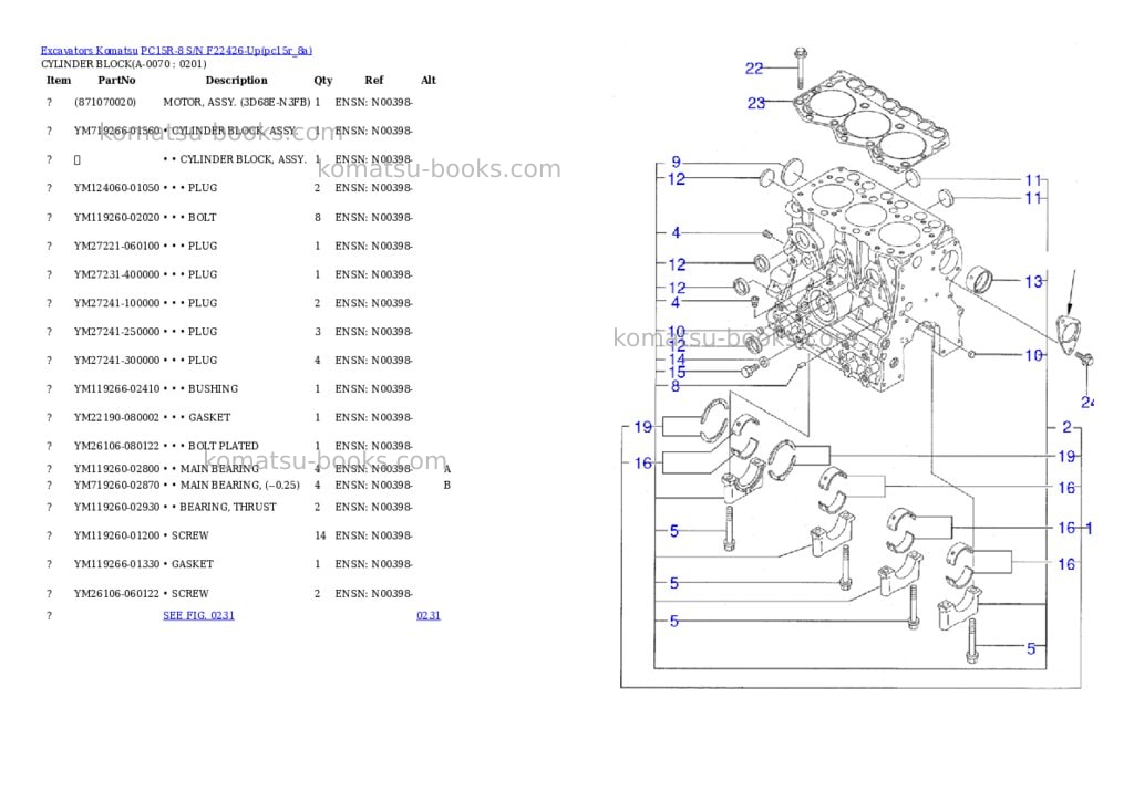 Komatsu pc15r-8 s/n f22426-up Parts catalog cover Page 6