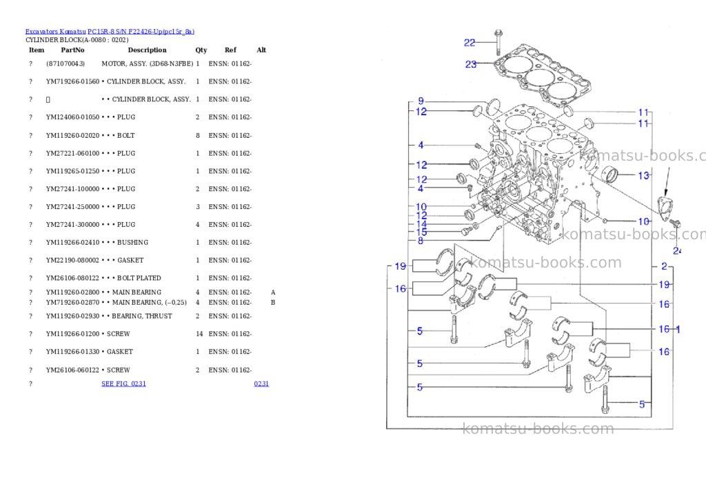 Komatsu pc15r-8 s/n f22426-up Parts catalog cover Page 7