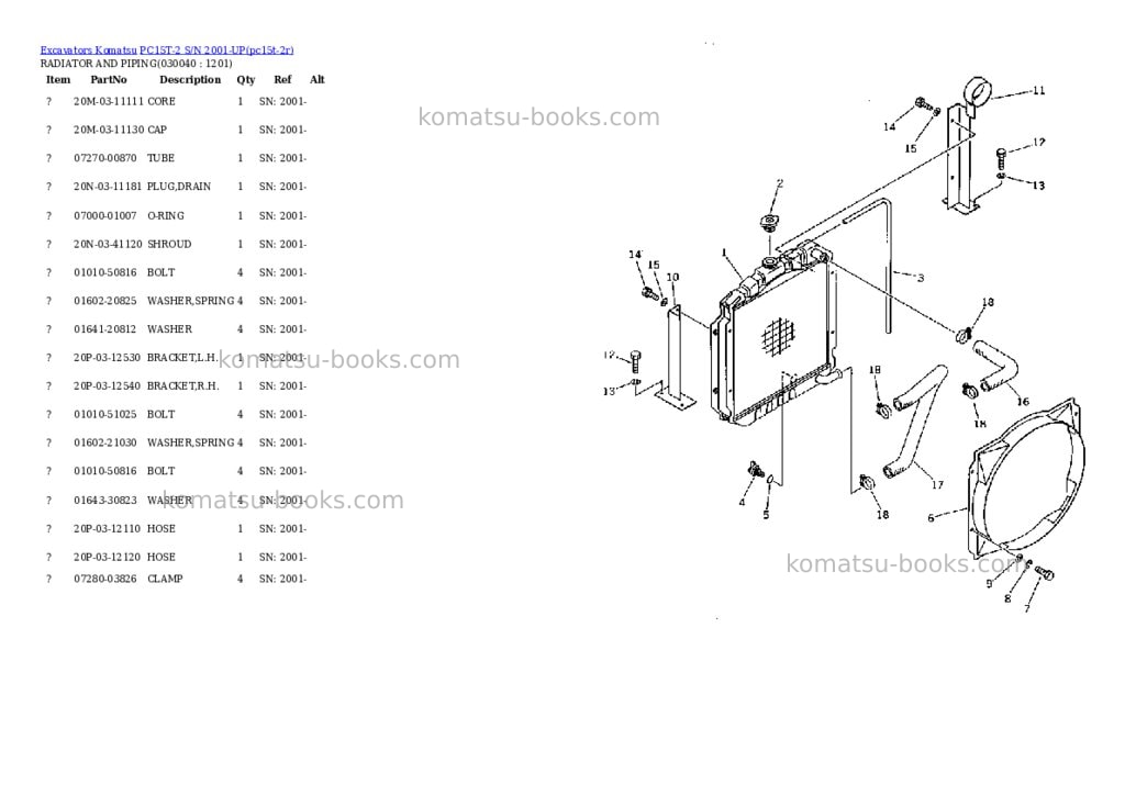 Komatsu pc15t-2 s/n 2001-up Parts catalog cover Page 3
