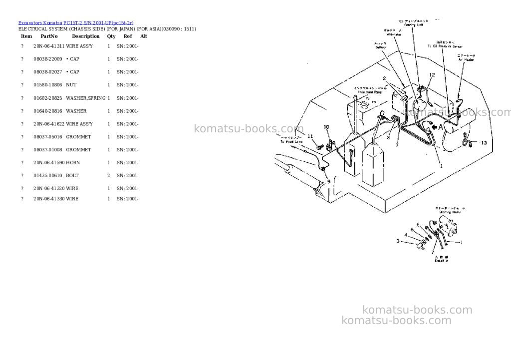 Komatsu pc15t-2 s/n 2001-up Parts catalog cover Page 8