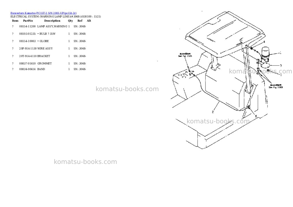 Komatsu pc15t-2 s/n 2001-up Parts catalog cover Page 9