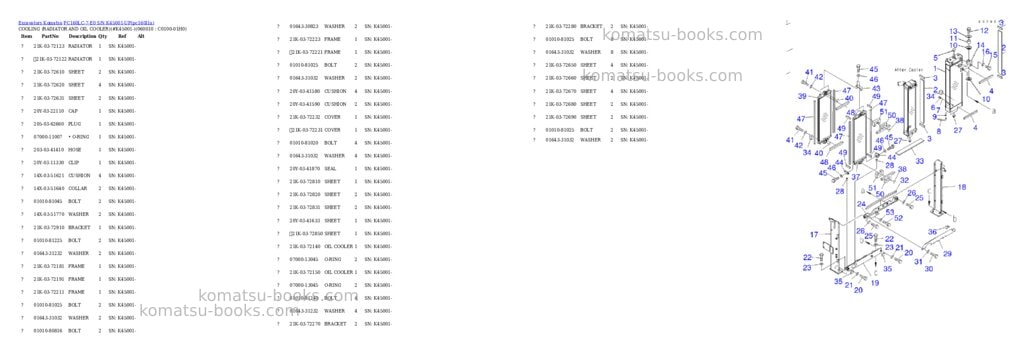 Komatsu pc160lc-7-e0 s/n k45001-up Parts catalog cover Page 3 Komatsu pc160lc-7-e0 s/n k45001-up Parts catalog cover Page 3