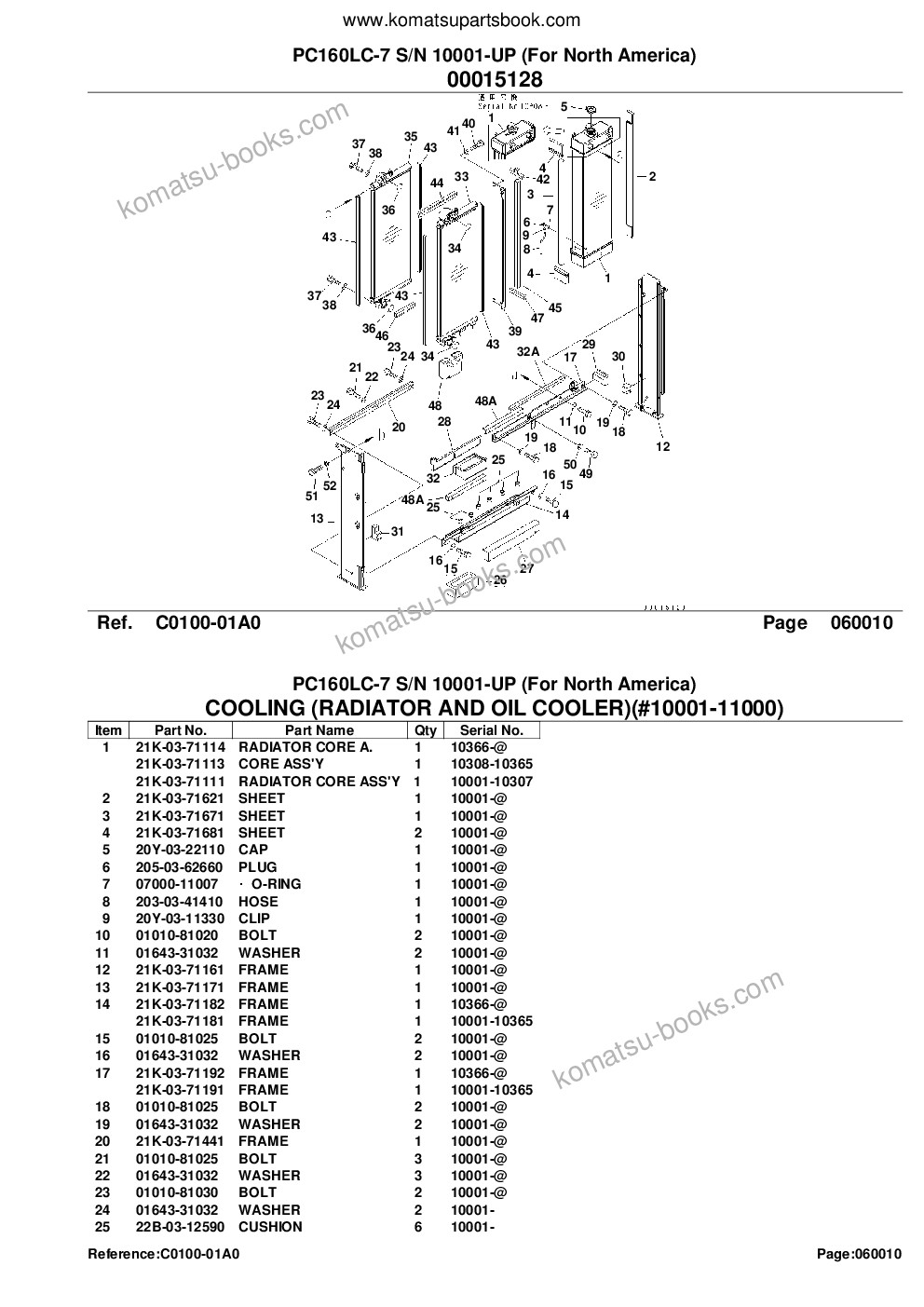 Komatsu pc160lc-7 s/n 10001-up for north america Catálogo de piezas cover Page 9