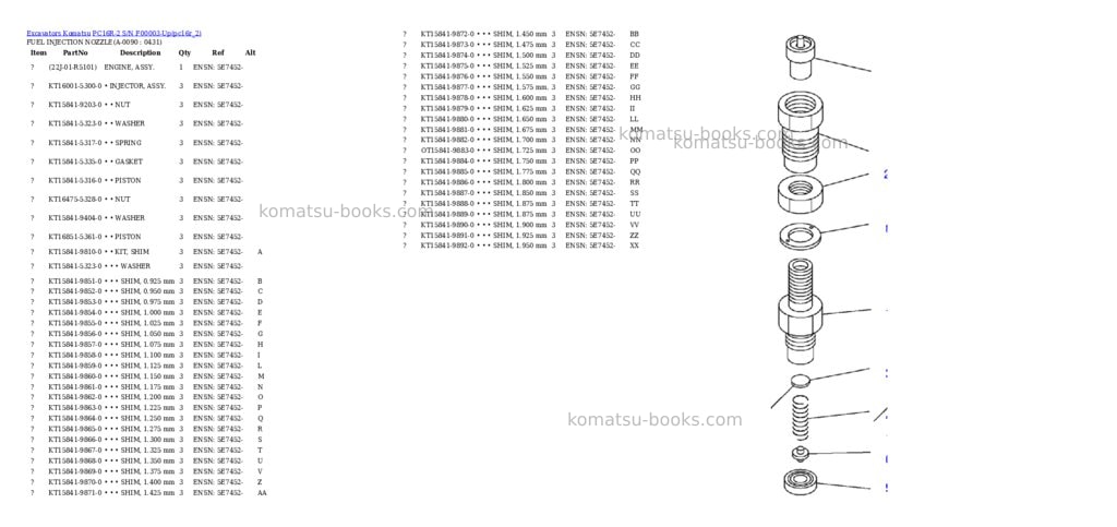 Komatsu pc16r-2 s/n f00003-up Parts catalog cover Page 8