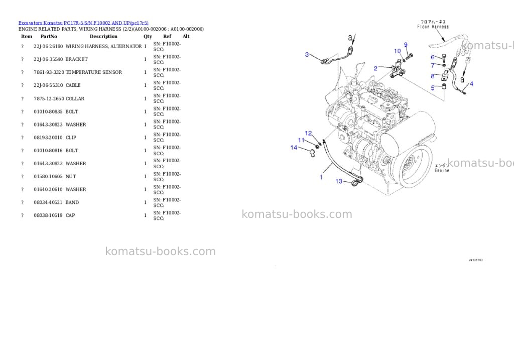 Komatsu PC17R-5 S/N F10002 AND UP Parts catalog cover Page 5