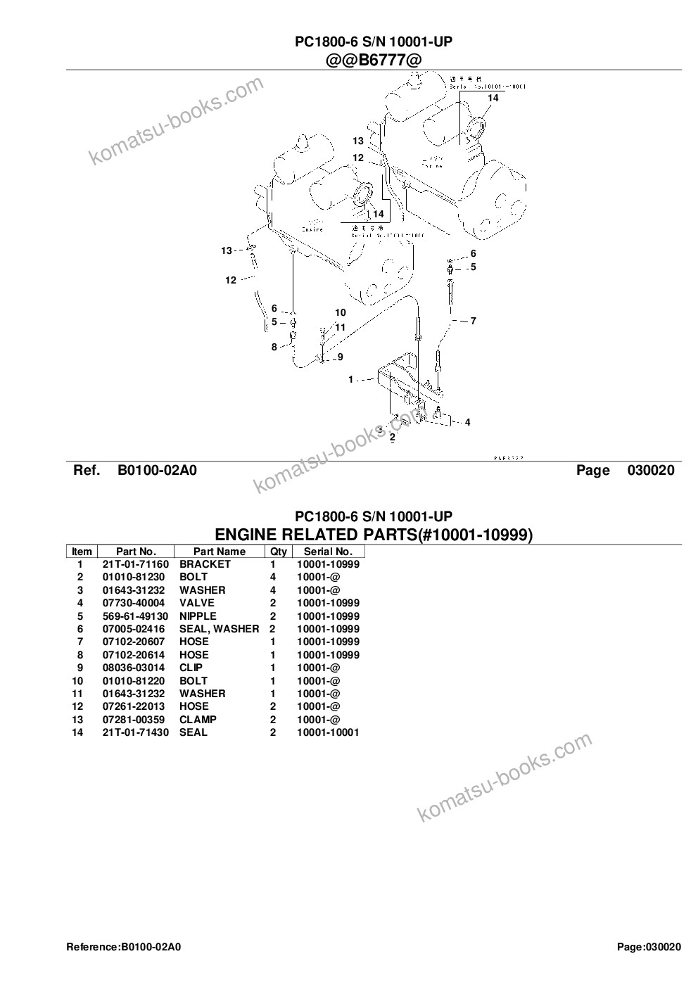 Komatsu pc1800-6 s/n 10001-up saa6d140e-3 tier 2 eng. installed Parts catalog cover Page 5 Komatsu pc1800-6 s/n 10001-up saa6d140e-3 tier 2 eng. installed Parts catalog cover Page 5