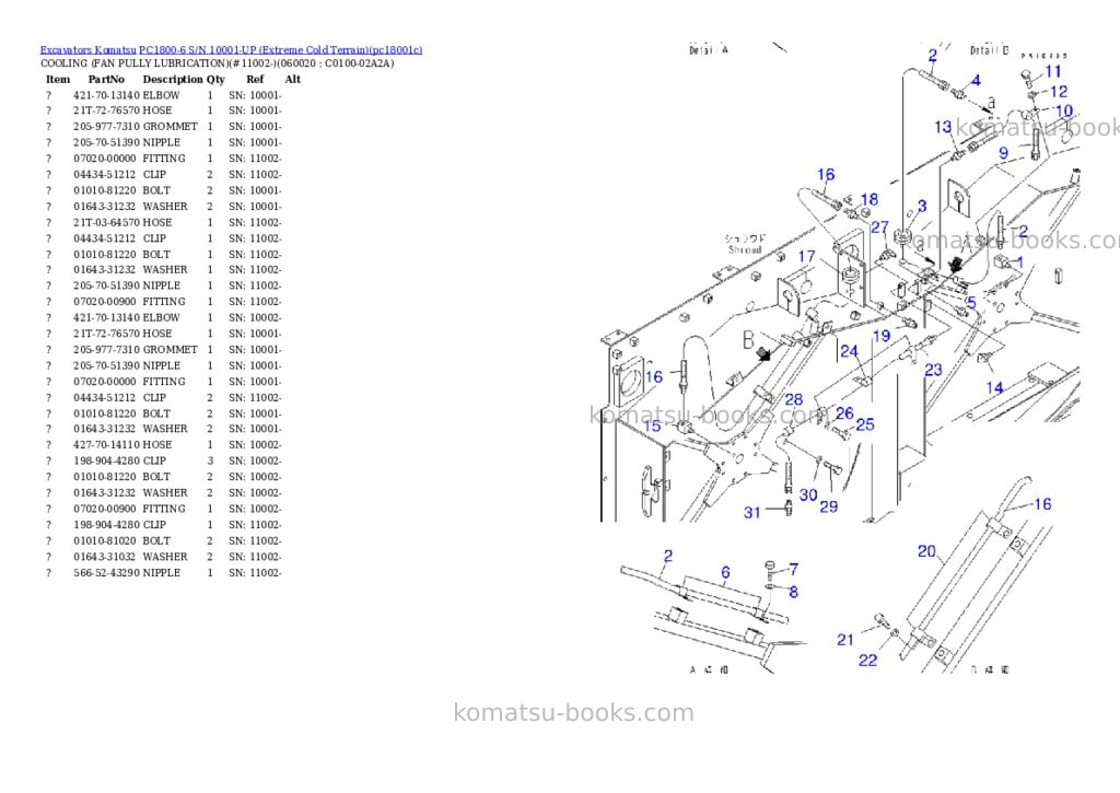 Komatsu PC1800-6 S/N 10001-UP (Extreme Cold Terrain) Parts catalog cover Page 10 Komatsu PC1800-6 S/N 10001-UP (Extreme Cold Terrain) Parts catalog cover Page 10