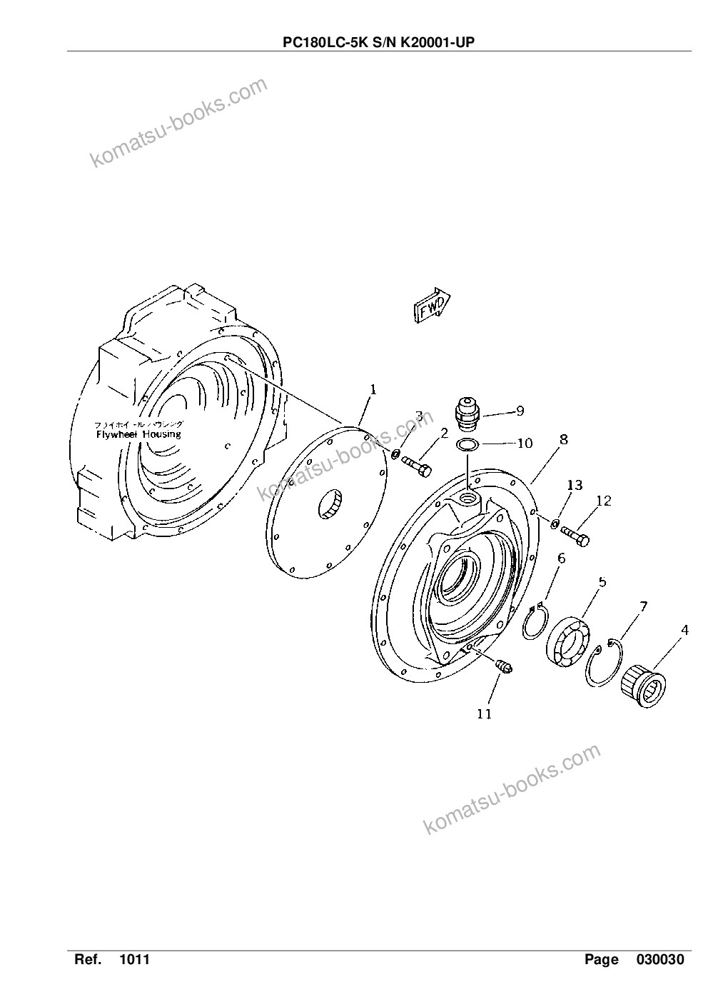 Komatsu pc180lc-5k s/n k20001-up Parts catalog cover Page 7