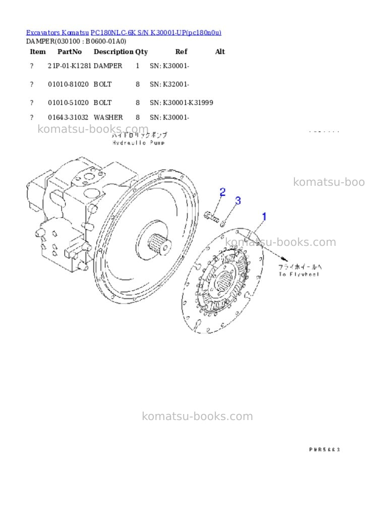 Komatsu pc180nlc-6k s/n k30001-up Parts catalog cover Page 9 Komatsu pc180nlc-6k s/n k30001-up Parts catalog cover Page 9