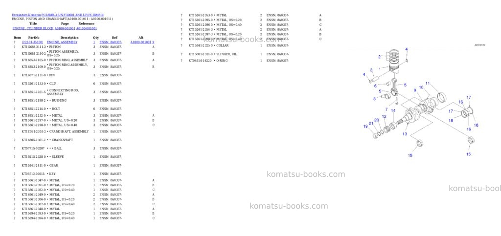 Komatsu pc18mr-3 s/n f30001 and up Parts catalog cover Page 10