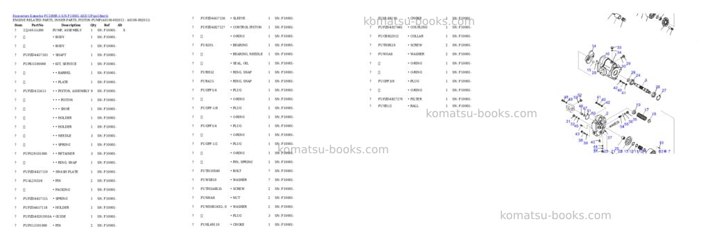 Komatsu PC18MR-5 S/N F10001 AND UP Parts catalog cover Page 10