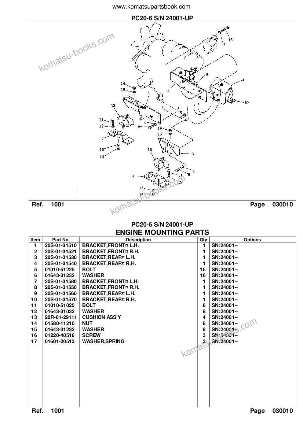 Komatsu pc20-6 s/n 24001-up Catálogo de piezas cover Page 3