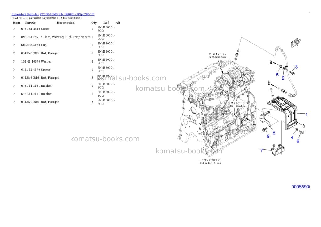 Komatsu PC200-10M0 S/N B60001-UP Parts catalog cover Page 2 Komatsu PC200-10M0 S/N B60001-UP Parts catalog cover Page 2