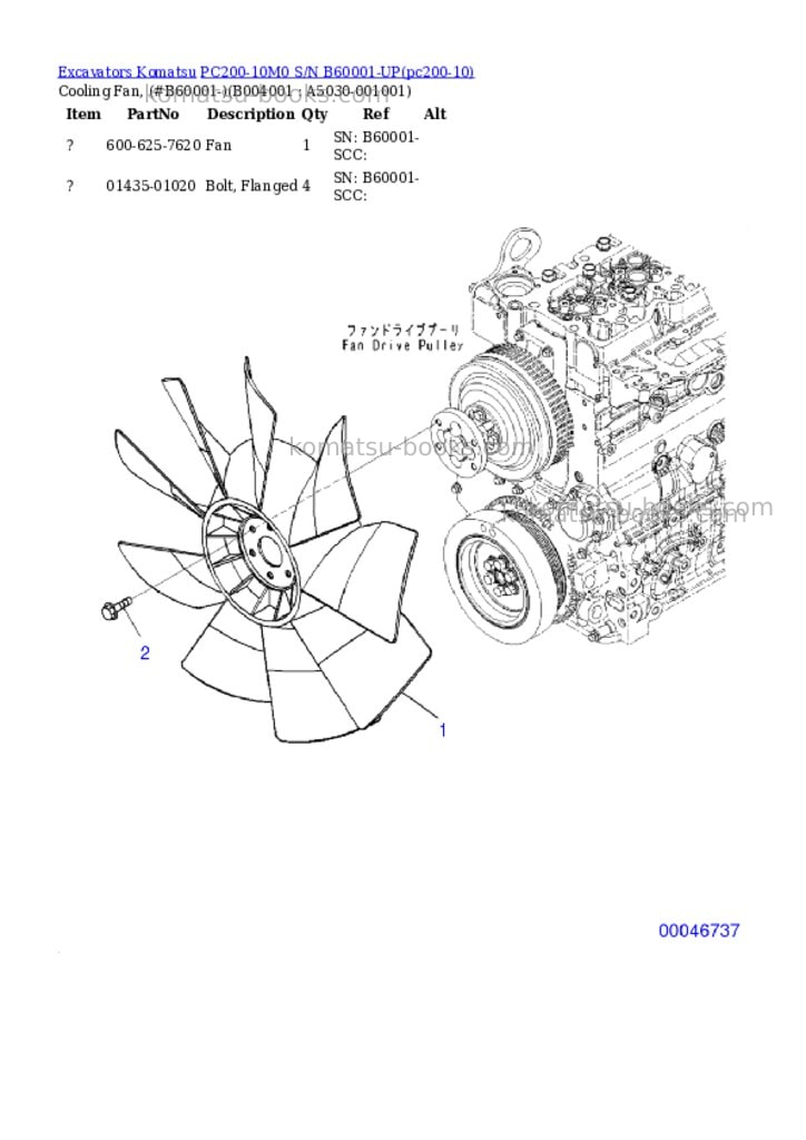 Komatsu PC200-10M0 S/N B60001-UP Parts catalog cover Page 3 Komatsu PC200-10M0 S/N B60001-UP Parts catalog cover Page 3