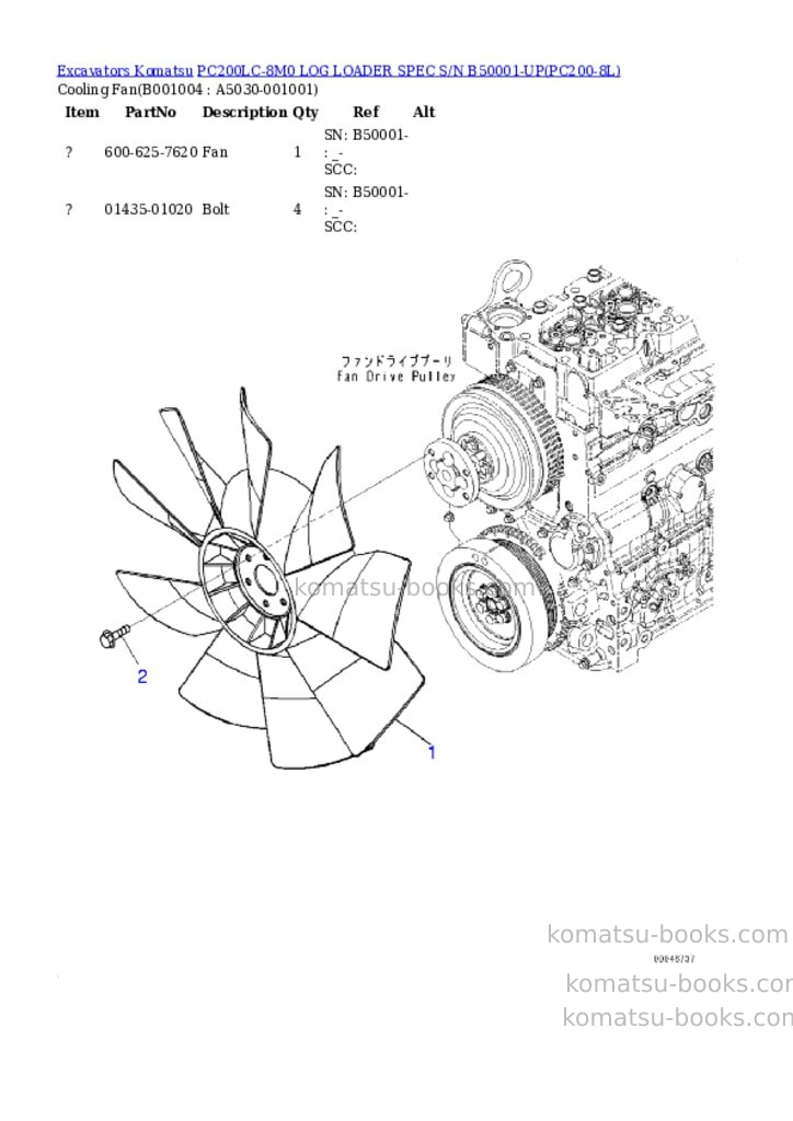 Komatsu pc200lc-8m0 log loader spec s/n b50001-up Parts catalog cover Page 2 Komatsu pc200lc-8m0 log loader spec s/n b50001-up Parts catalog cover Page 2