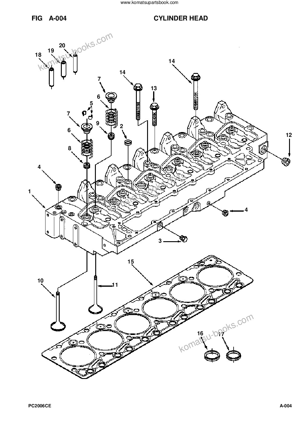 Komatsu pc200-6lc/lc-6lc s/n a82001-a83000 Parts catalog cover Page 6 Komatsu pc200-6lc/lc-6lc s/n a82001-a83000 Parts catalog cover Page 6