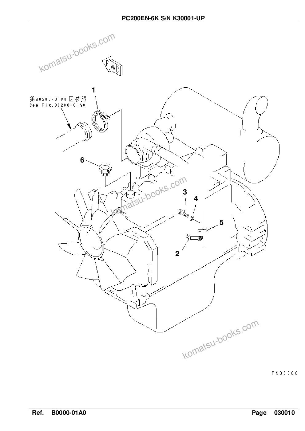 Komatsu pc200en-6k s/n k30001-up Parts catalog cover Page 3