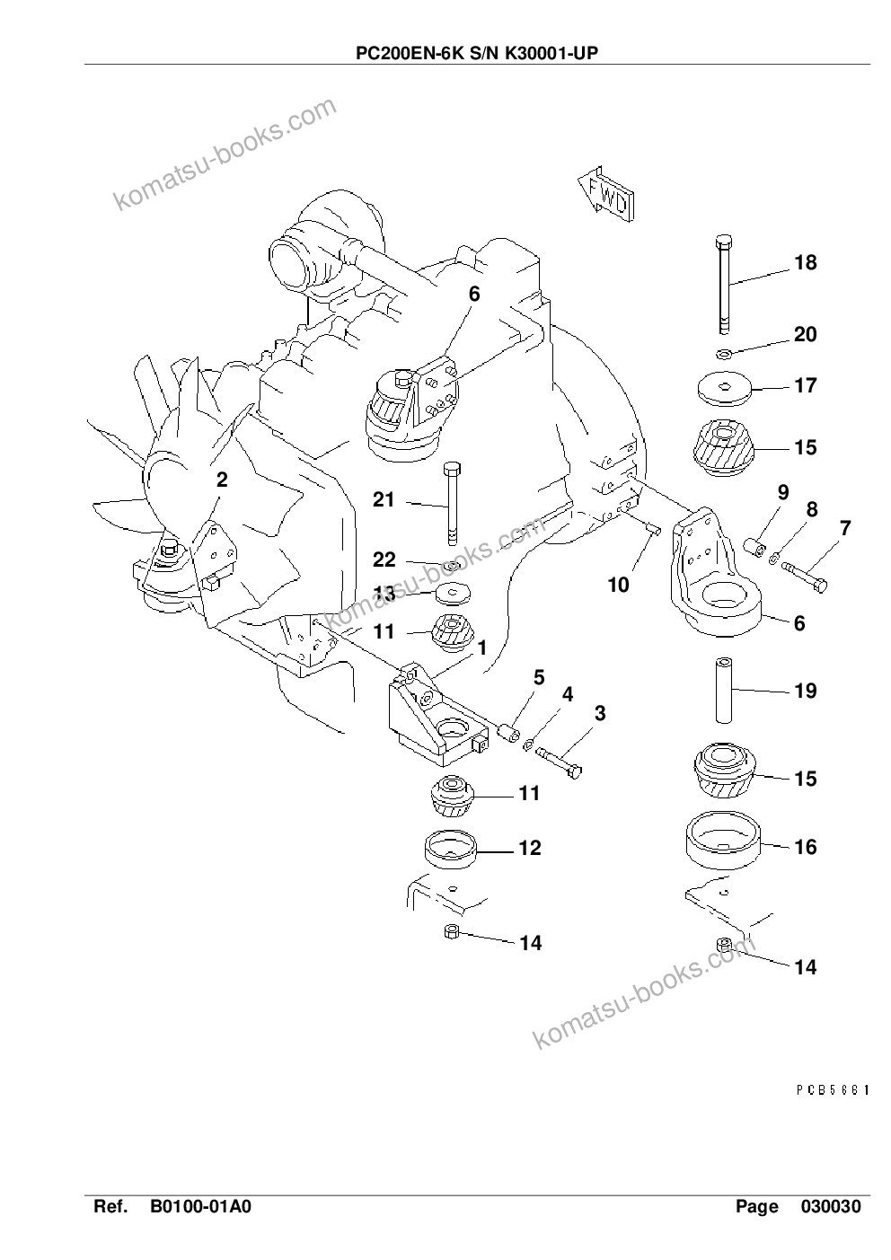 Komatsu pc200en-6k s/n k30001-up Parts catalog cover Page 7