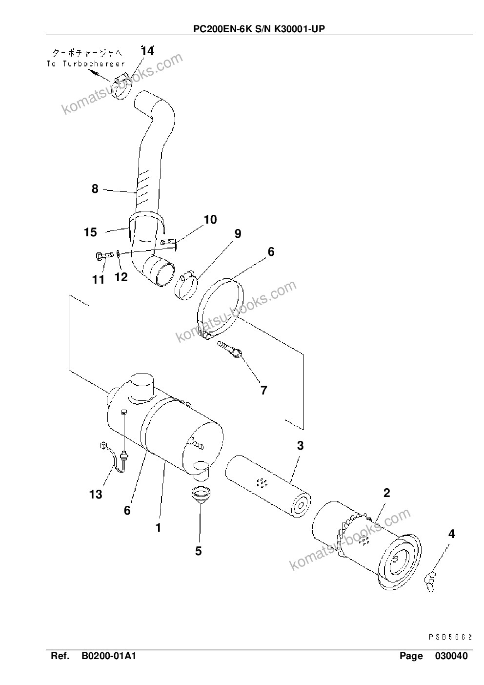 Komatsu pc200en-6k s/n k30001-up Parts catalog cover Page 9