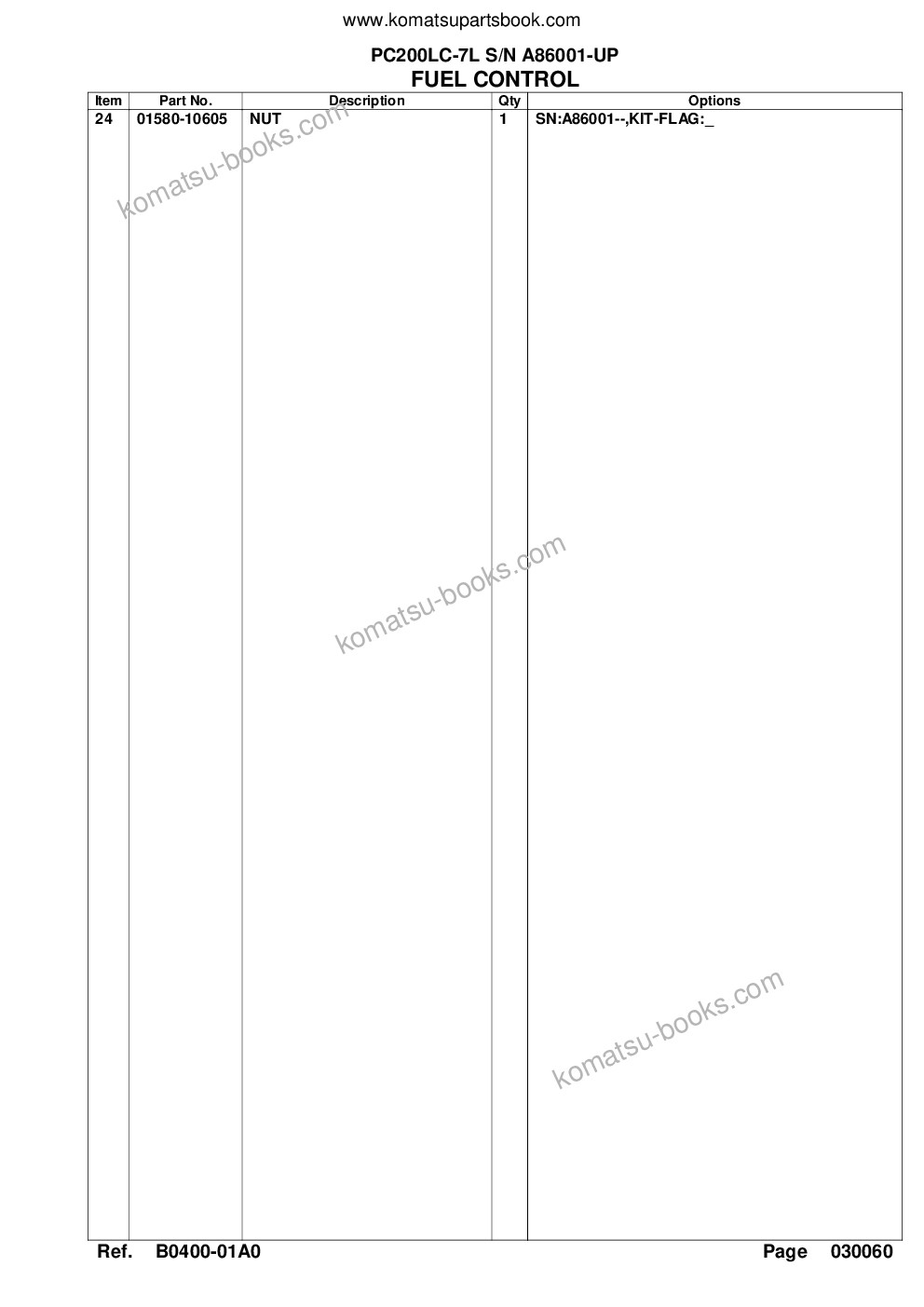 Komatsu pc200lc-7l s/n a86001-up Parts catalog cover Page 9