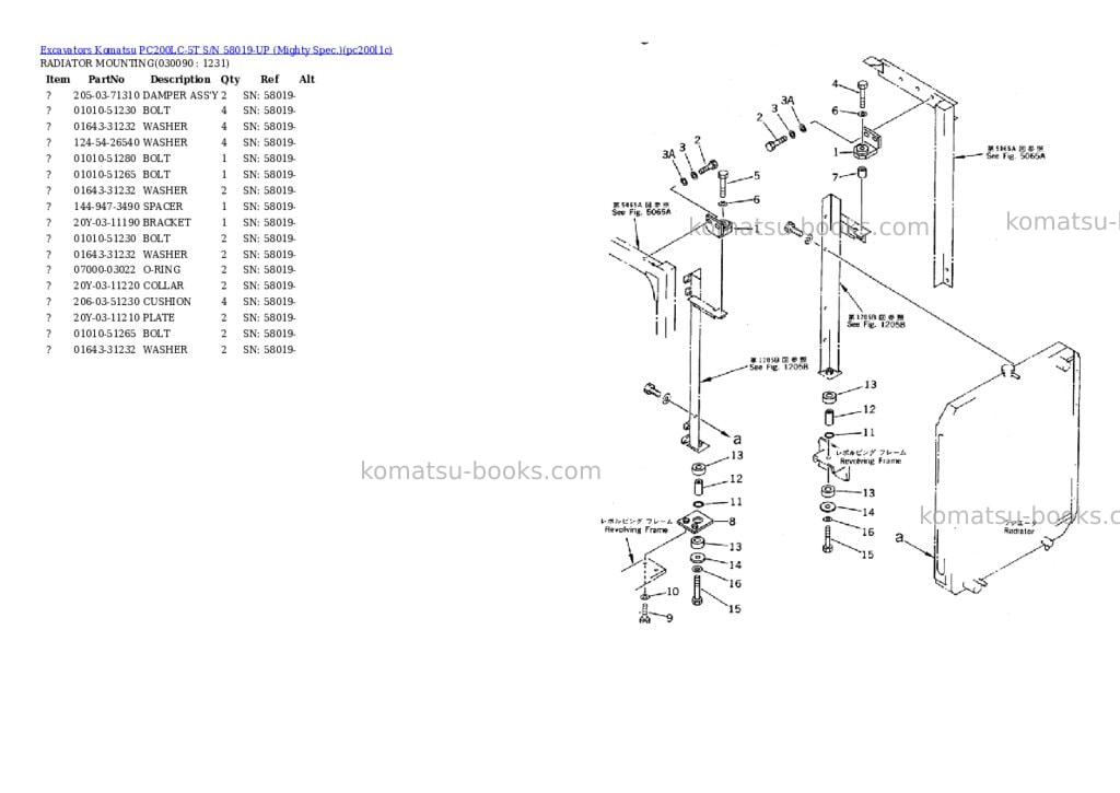 Komatsu pc200lc-5t s/n 58019-up mighty spec. Parts catalog cover Page 8