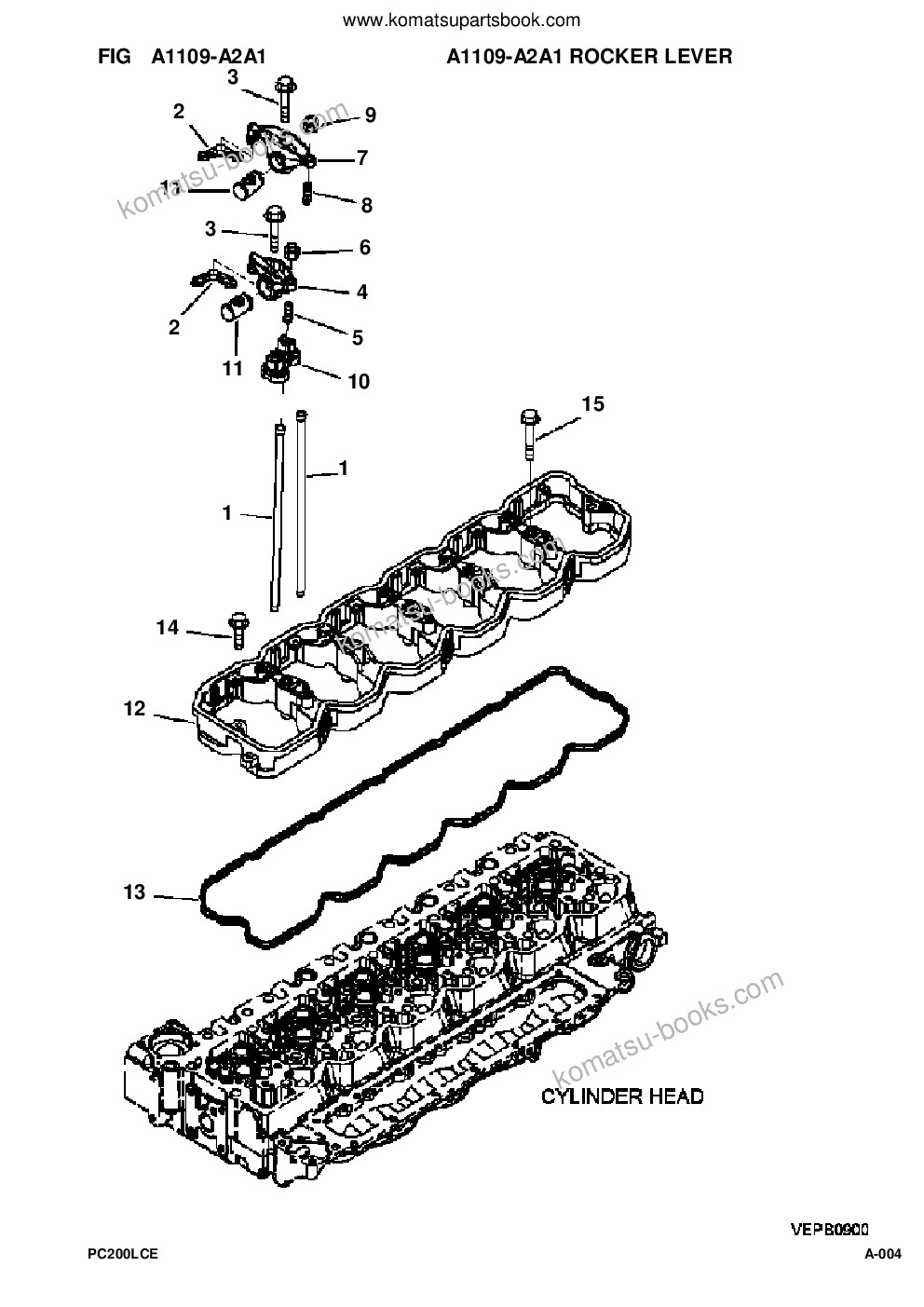 Komatsu pc200lc-8 a88001-up Parts catalog cover Page 5