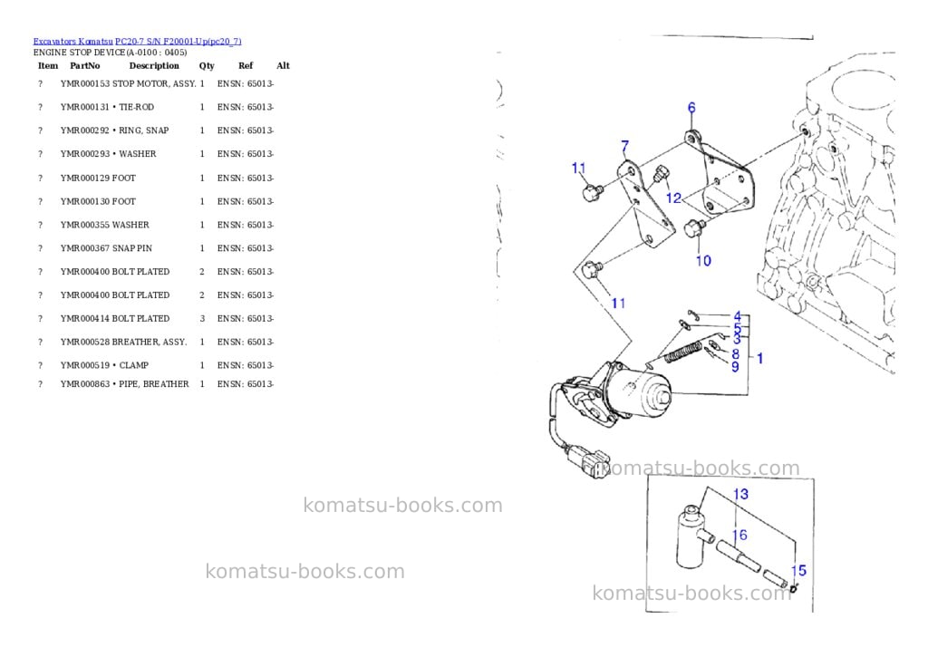 Komatsu pc20-7 s/n f20001-up Parts catalog cover Page 10