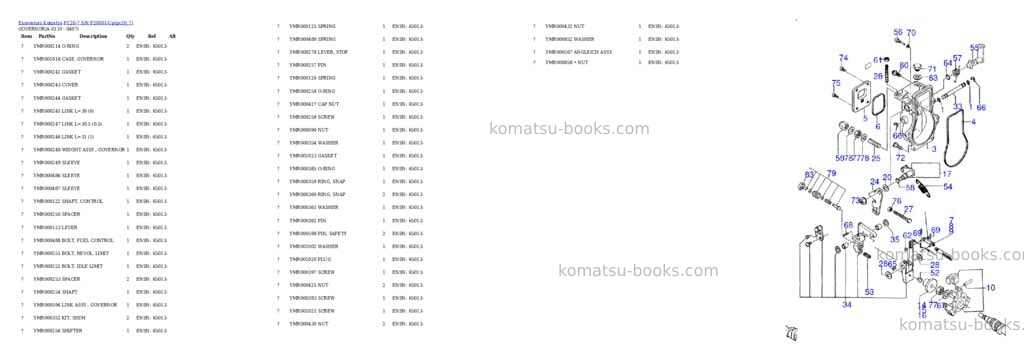 Komatsu pc20-7 s/n f20001-up Parts catalog cover Page 11