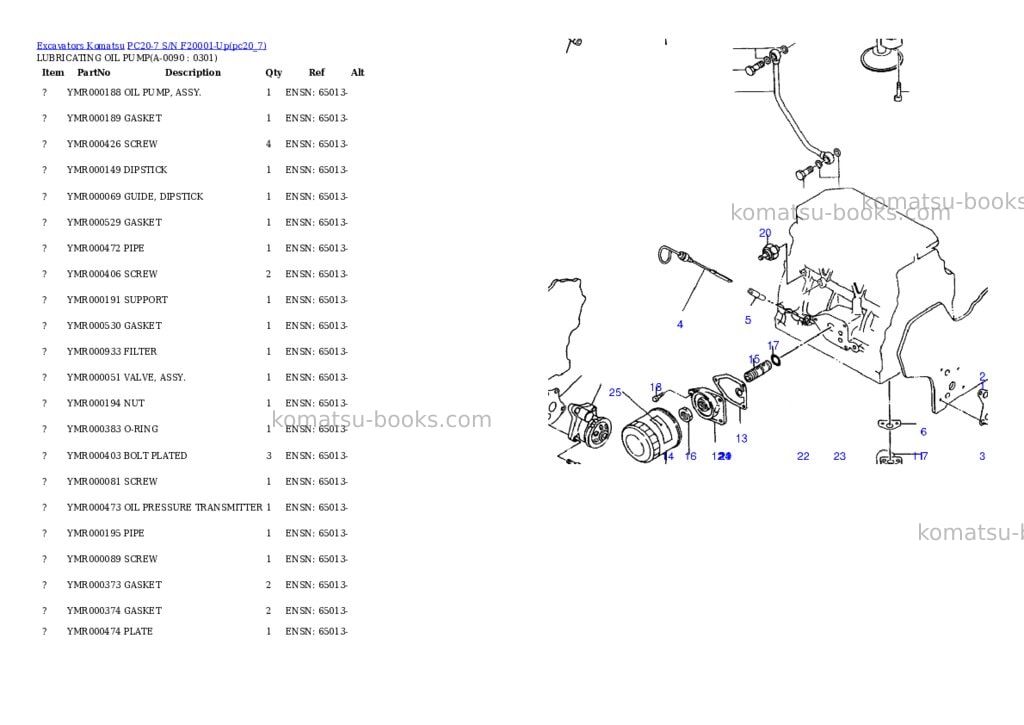 Komatsu pc20-7 s/n f20001-up Parts catalog cover Page 9