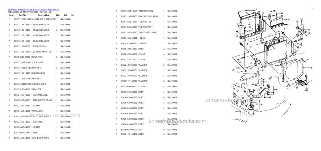 Komatsu pc20fr-2 s/n 20001-up Parts catalog cover Page 3