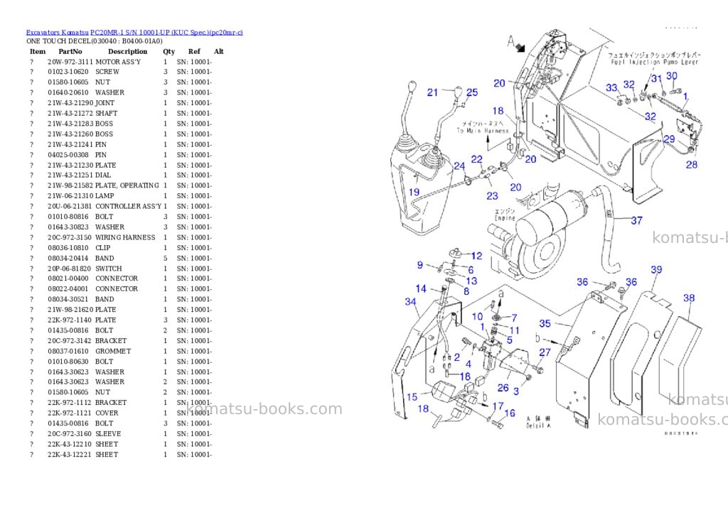 Komatsu PC20MR-1 S/N 10001-UP (KUC Spec.) Parts catalog cover Page 3
